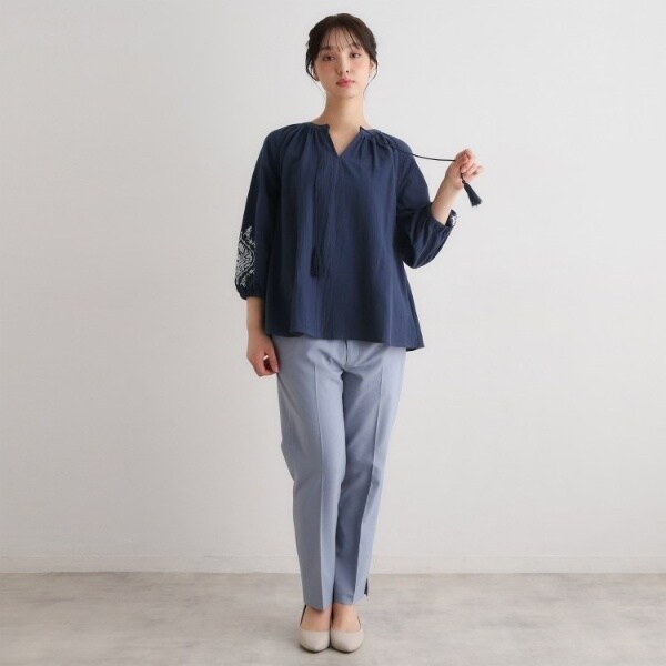 ローラ アシュレイ（LAURA ASHLEY）/【コットン100％／7分袖／4colors】フォスコット ダマスク柄 刺繍ブラウス_17