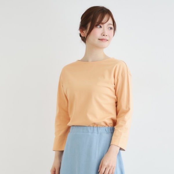 ローラ アシュレイ（LAURA ASHLEY）/【7分袖／コットン100％／見返し刺繍入り／5colors】ハービー フィールド柄プルオーバー