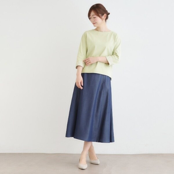 ローラ アシュレイ（LAURA ASHLEY）/【7分袖／コットン100％／見返し刺繍入り／5colors】ハービー フィールド柄プルオーバー