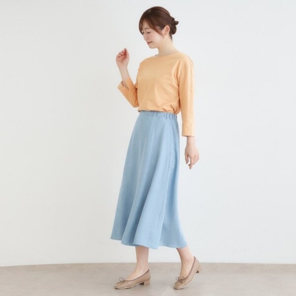 ローラ アシュレイ（LAURA ASHLEY）/【7分袖／コットン100％／見返し刺繍入り／5colors】ハービー フィールド柄プルオーバー