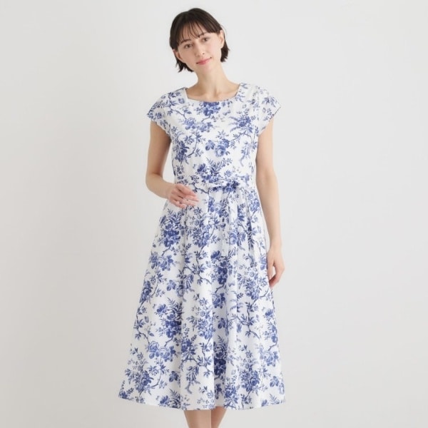 ローラ アシュレイ（LAURA ASHLEY）/【洗える／コットン100％／3colors／同柄アイテムあり】ウォールド ガーデン柄ワンピース