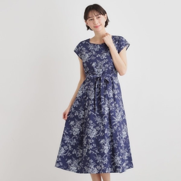 ローラ アシュレイ（LAURA ASHLEY）/【洗える／コットン100％／3colors／同柄アイテムあり】ウォールド ガーデン柄ワンピース