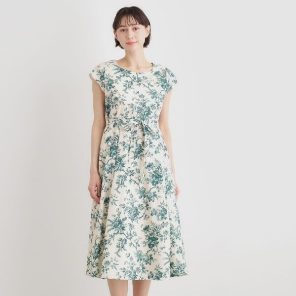 ローラ アシュレイ（LAURA ASHLEY）/【洗える／コットン100％／3colors／同柄アイテムあり】ウォールド ガーデン柄ワンピース