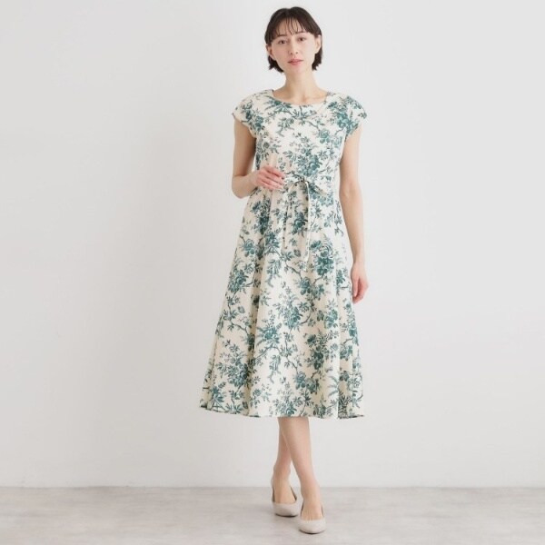 ローラ アシュレイ（LAURA ASHLEY）/【洗える／コットン100％／3colors／同柄アイテムあり】ウォールド ガーデン柄ワンピース