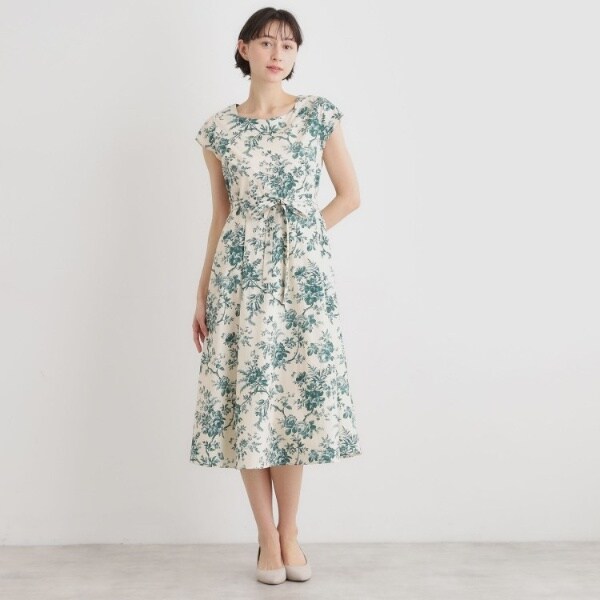 ローラ アシュレイ（LAURA ASHLEY）/【洗える／コットン100％／3colors／同柄アイテムあり】ウォールド ガーデン柄ワンピース