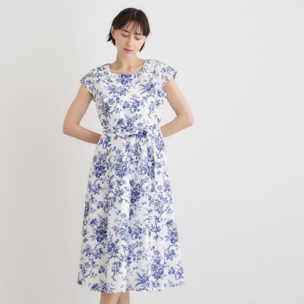 ローラ アシュレイ（LAURA ASHLEY）/【洗える／コットン100％／3colors／同柄アイテムあり】ウォールド ガーデン柄ワンピース
