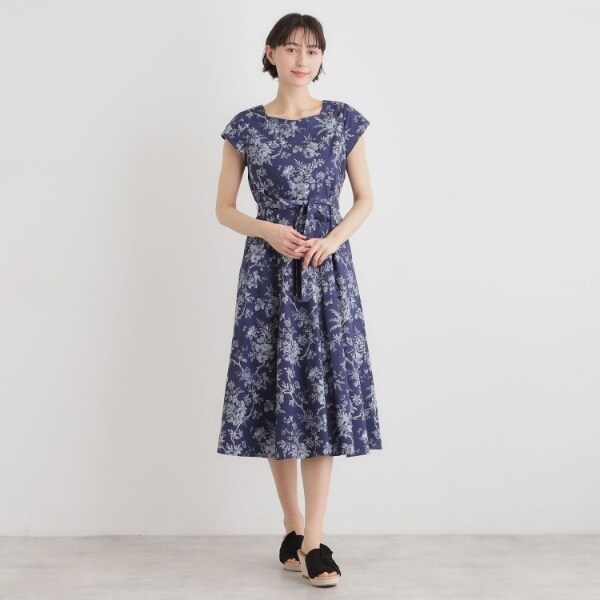 ローラ アシュレイ（LAURA ASHLEY）/【洗える／コットン100％／3colors／同柄アイテムあり】ウォールド ガーデン柄ワンピース