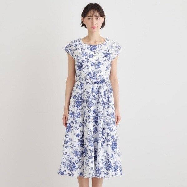 ローラ アシュレイ（LAURA ASHLEY）/【洗える／コットン100％／3colors／同柄アイテムあり】ウォールド ガーデン柄ワンピース