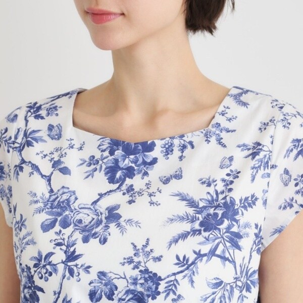 ローラ アシュレイ（LAURA ASHLEY）/【洗える／コットン100％／3colors／同柄アイテムあり】ウォールド ガーデン柄ワンピース