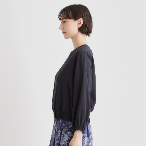 ローラ アシュレイ（LAURA ASHLEY）/【洗える／プラケット刺繍入り／羽織に使える】シアーブルゾン_11