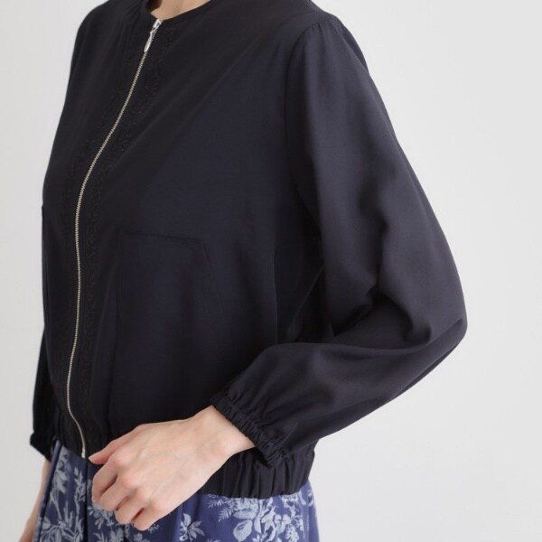 ローラ アシュレイ（LAURA ASHLEY）/【洗える／プラケット刺繍入り／羽織に使える】シアーブルゾン_14