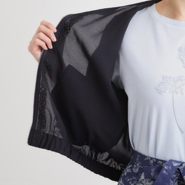 ローラ アシュレイ（LAURA ASHLEY）/【洗える／プラケット刺繍入り／羽織に使える】シアーブルゾン_16