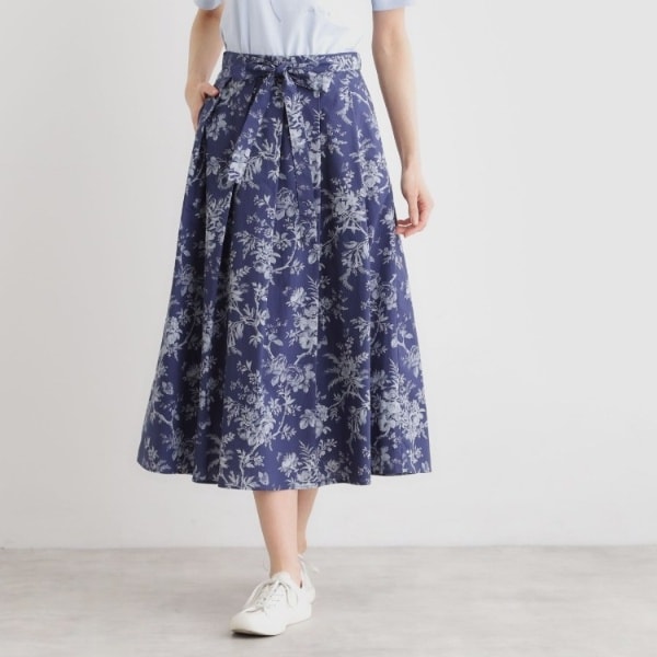 ローラ アシュレイ（LAURA ASHLEY）/【洗える／コットン100％／ウエストゴム／3colors】ウォールド ガーデン柄スカート_2