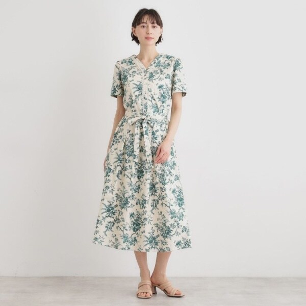 ローラ アシュレイ（LAURA ASHLEY）/【洗える／コットン100％／ウエストゴム／3colors】ウォールド ガーデン柄スカート_4
