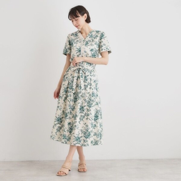 ローラ アシュレイ（LAURA ASHLEY）/【洗える／コットン100％／ウエストゴム／3colors】ウォールド ガーデン柄スカート_5