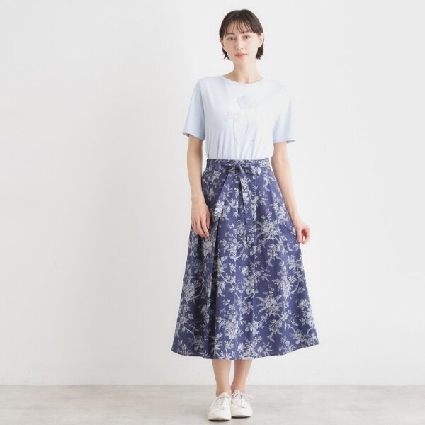 ローラ アシュレイ（LAURA ASHLEY）/【洗える／コットン100％／ウエストゴム／3colors】ウォールド ガーデン柄スカート_12