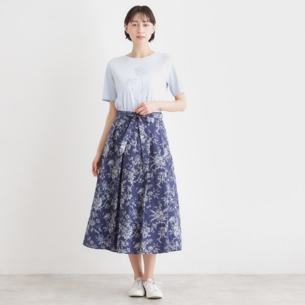 ローラ アシュレイ（LAURA ASHLEY）/【洗える／コットン100％／ウエストゴム／3colors】ウォールド ガーデン柄スカート_13