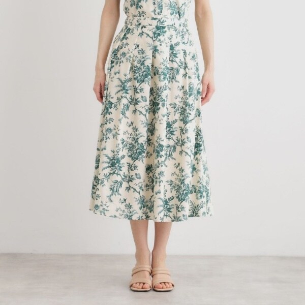 ローラ アシュレイ（LAURA ASHLEY）/【洗える／コットン100％／ウエストゴム／3colors】ウォールド ガーデン柄スカート_18