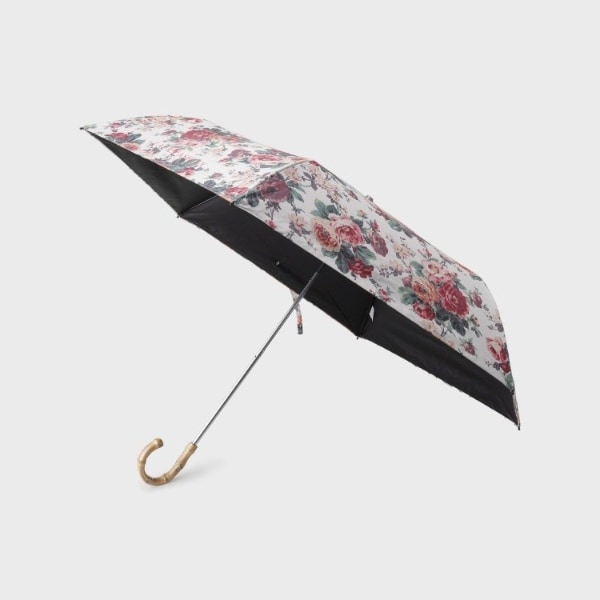 ローラ アシュレイ（LAURA ASHLEY）/【UVカット遮熱効果晴雨兼用】エレンボロー ローズ柄 折りたたみ傘