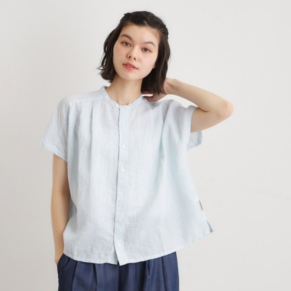 ローラ アシュレイ（LAURA ASHLEY）/【日本製ワンマイルウエア】フレンチリネン ブラウス