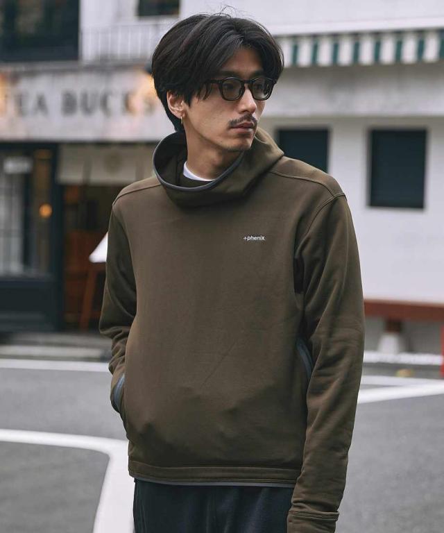 プラスフェニックス（plus phenix）/ +phenix POWER STRETCH PULL OVER HOODYプルオーバー フーディー_1