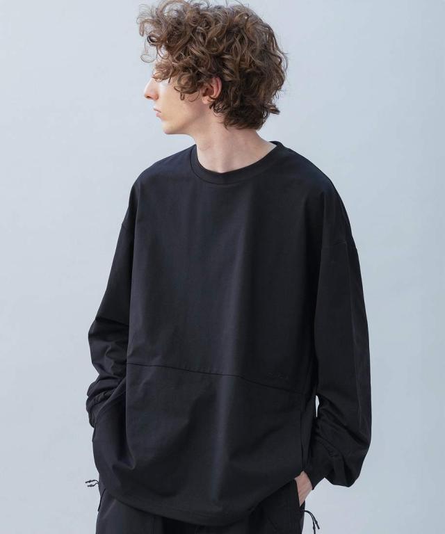 プラスフェニックス（plus phenix）/ +phenix ドローストリングロングスリーブTシャツ