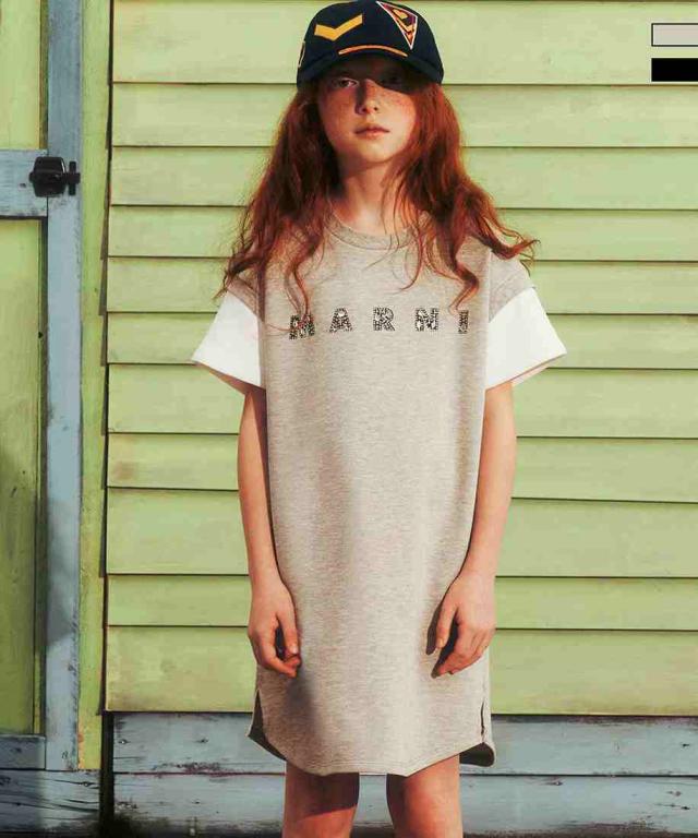 マルニ（marni）/MARNI Kids &amp; Junior ブランドロゴ半袖ワンピース