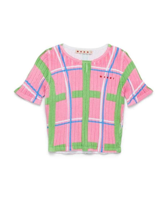 マルニ（marni）/MARNI Kids &amp; Junior チェック半袖ニット