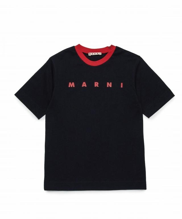 【NEW】マルニ（marni）/MARNI Kids & Junior ロゴリンガー半袖Tシャツカットソー