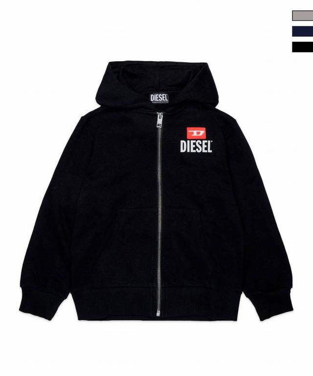 ディーゼル（DIESEL）/DIESEL ブランドロゴジップアップパーカーフーディー