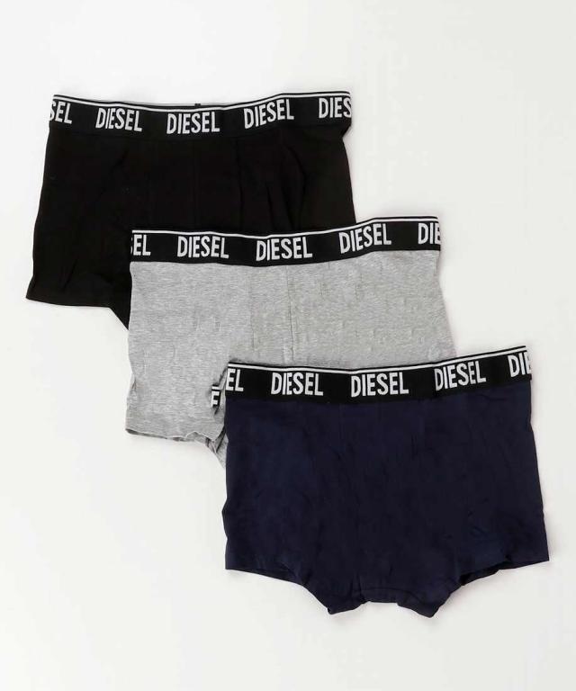 ディーゼル（DIESEL）/DIESEL ブランドロゴボクサーパンツアンダーウェア3枚セット