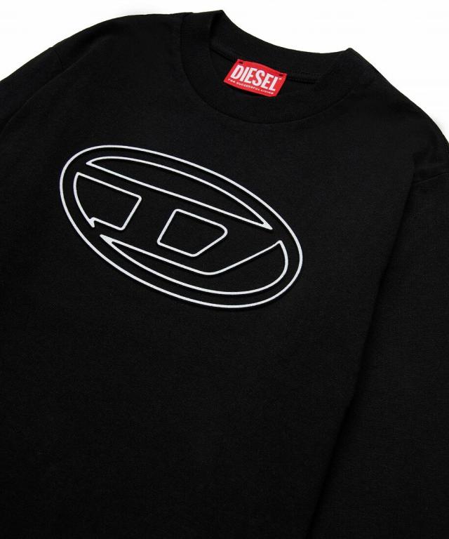 ディーゼル　オーバルD カットソー 長袖シャツ ディーゼル（DIESEL）/DIESEL オーバルDブランドロゴエンボス長袖T
