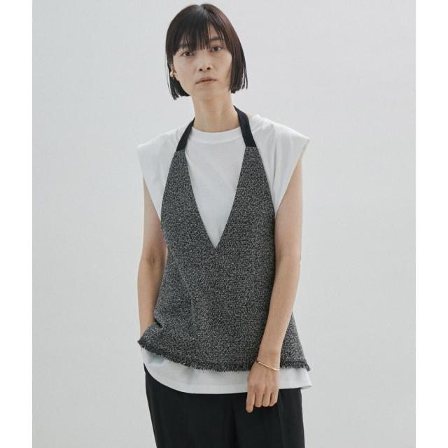サロン アダム エ ロペ（SALON adam et rope’ ）/【サステナブル】ツイードジレ/ベスト