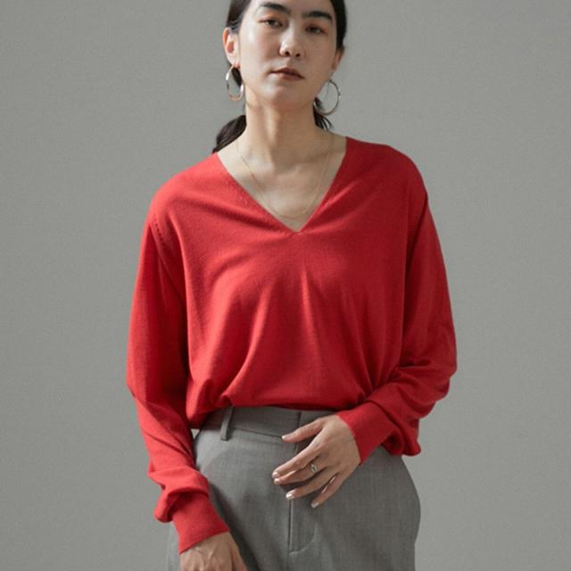 サロン アダム エ ロペ（SALON adam et rope’ ）/ウォッシャブルウールVネックプルオーバー