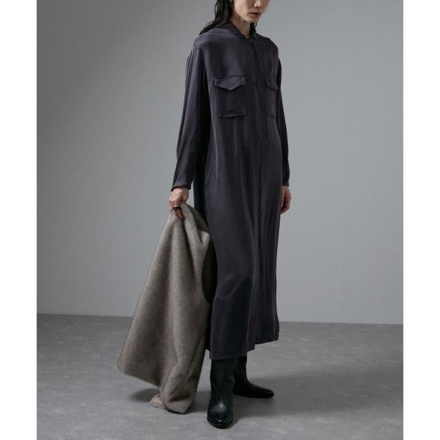 サロン アダム エ ロペ（SALON adam et rope’ ）/[24AW]GENTLE SILKシャツワンピース【セットアップ対応】の通販は 42,900円