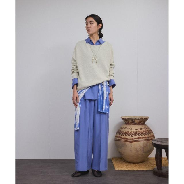 サロン アダム エ ロペ（SALON adam et rope’ ）/ペーパーヤーンプルオーバー［吸水速乾・洗える］_5