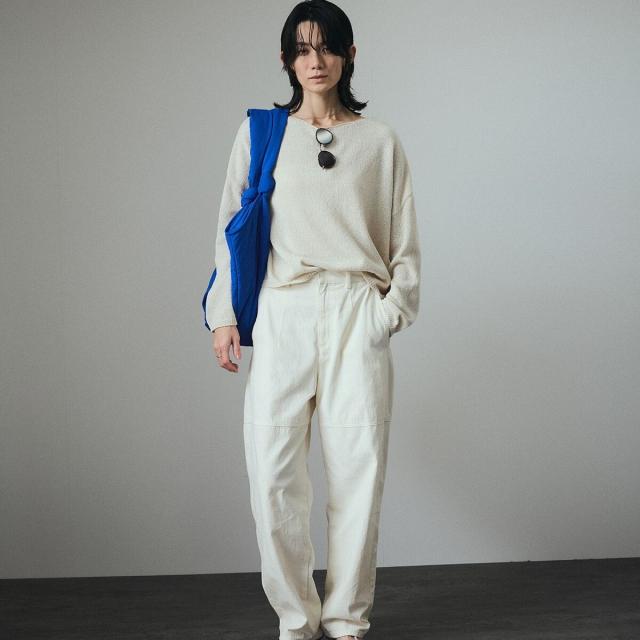 サロン アダム エ ロペ（SALON adam et rope’ ）/ペーパーヤーンプルオーバー［吸水速乾・洗える］_15