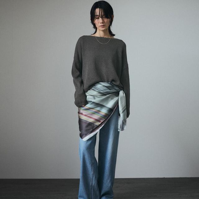 サロン アダム エ ロペ（SALON adam et rope’ ）/ペーパーヤーンプルオーバー［吸水速乾・洗える］_16