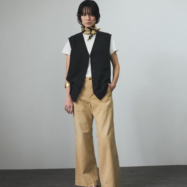 サロン アダム エ ロペ（SALON adam et rope’ ）/[25SS]GENTLE SILKジレ【セットアップ対応】_7