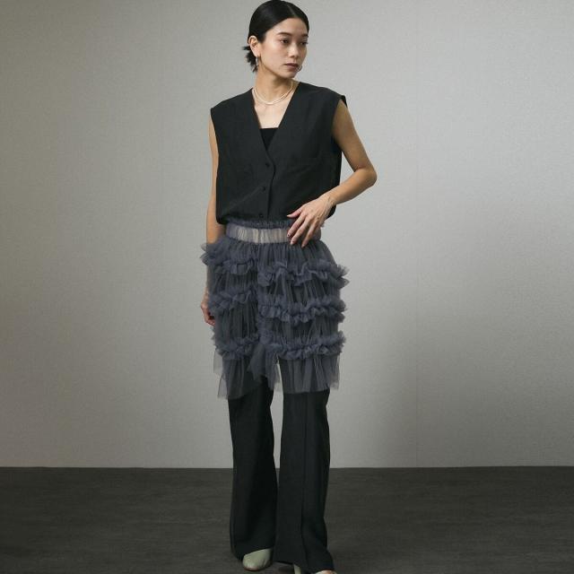 サロン アダム エ ロペ（SALON adam et rope’ ）/[25SS]GENTLE SILKジレ【セットアップ対応】_8