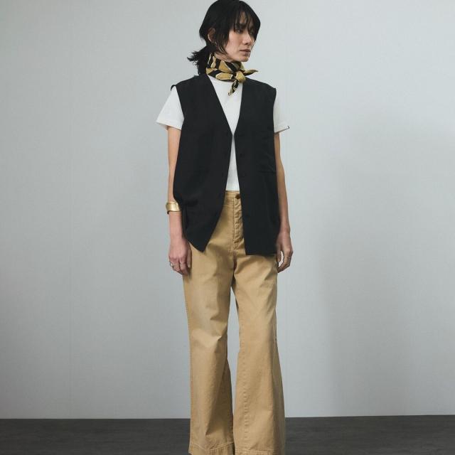 サロン アダム エ ロペ（SALON adam et rope’ ）/[25SS]GENTLE SILKジレ【セットアップ対応】_13