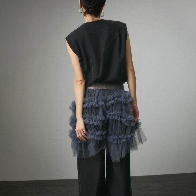 サロン アダム エ ロペ（SALON adam et rope’ ）/[25SS]GENTLE SILKジレ【セットアップ対応】_15