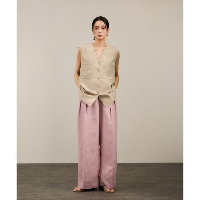サロン アダム エ ロペ（SALON adam et rope’ ）/[25SS]GENTLE SILKジレ【セットアップ対応】_18