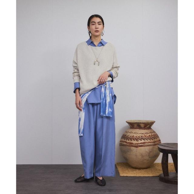 サロン アダム エ ロペ（SALON adam et rope’ ）/[25SS]GENTLE SILK シャツ【セットアップ対応】_3