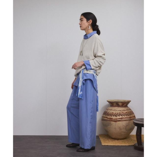 サロン アダム エ ロペ（SALON adam et rope’ ）/[25SS]GENTLE SILK シャツ【セットアップ対応】_4