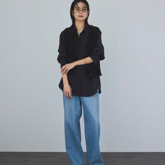 サロン アダム エ ロペ（SALON adam et rope’ ）/[25SS]GENTLE SILK シャツ【セットアップ対応】_5