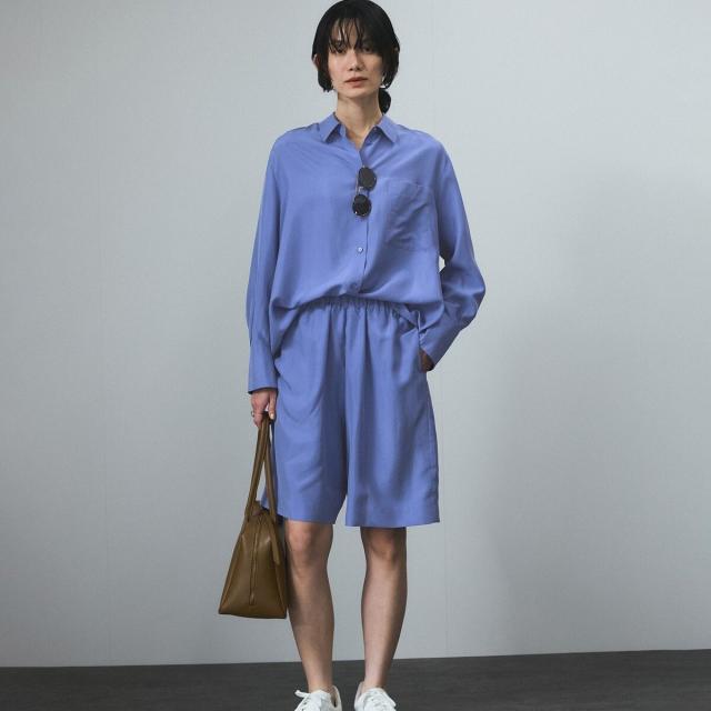 サロン アダム エ ロペ（SALON adam et rope’ ）/[25SS]GENTLE SILK シャツ【セットアップ対応】_7