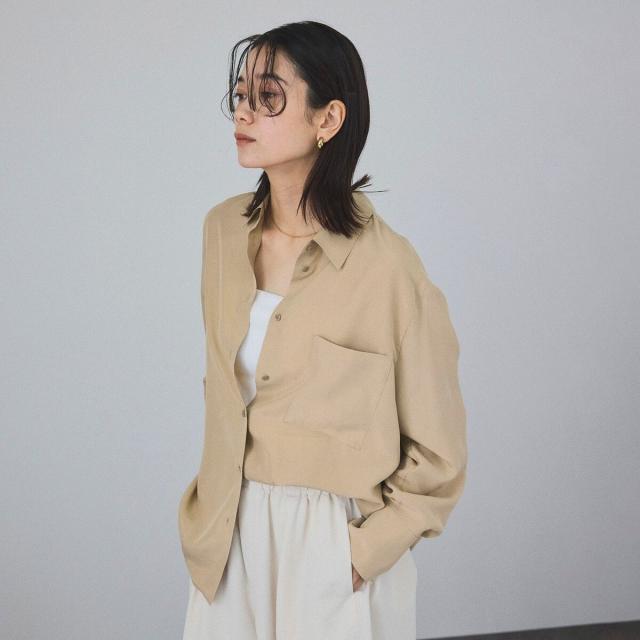 サロン アダム エ ロペ（SALON adam et rope’ ）/[25SS]GENTLE SILK シャツ【セットアップ対応】_12