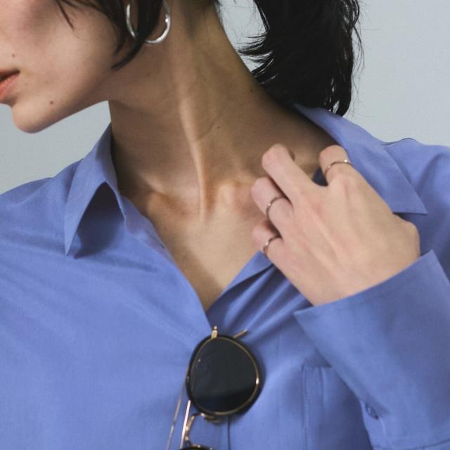 サロン アダム エ ロペ（SALON adam et rope’ ）/[25SS]GENTLE SILK シャツ【セットアップ対応】_16