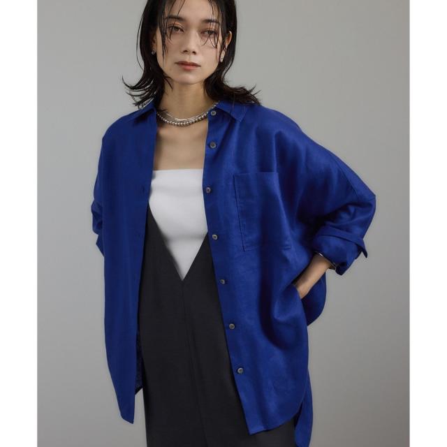 サロン アダム エ ロペ（SALON adam et rope’ ）/リネンオーバーシャツ［GENTLE LINEN］